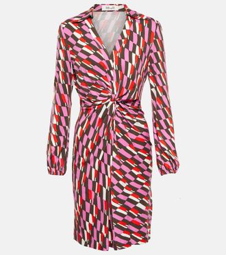 Diane Von Fürstenberg Printed wrap minidress