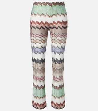 Missoni Zigzag lame cropped straight pants