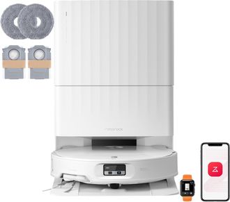 Roborock Qrevo Edge 2 Set Robot Aspirador Y Fregasuelos, Succi&oacute;n Hyperforce De 25.000 Pa, Tecnolog&iacute;a Flexiarm, Dise&ntilde;o Ultraplano De 7,98 Cm, Sistema De Fregado