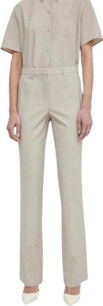 Theory Good Wool Flared Pant - Dames - Straight fit broeken - Grijs - S - Wol - Broeken