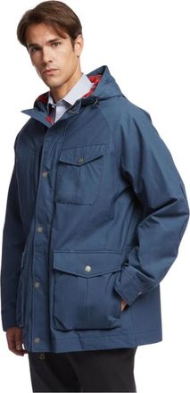 Brooks Brothers Gewatteerde Barn Jas - Heren - Zomerjassen - Blauw - M - Katoen - Jassen