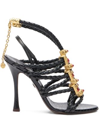 Roberto Cavalli Sandali intrecciati - Nero