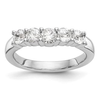 Diamond2Deal 14k White Gold Lab Grown Diamond Wedding Band Ring 0.87Ct Clarity- VS Color- D-E
