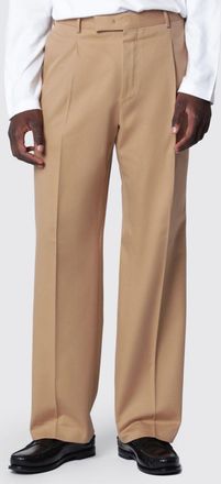 Pantaloni Torino Slim Fit Virgin Wool and Cotton Blend Tailored Trousers with Off-Centre Fastening