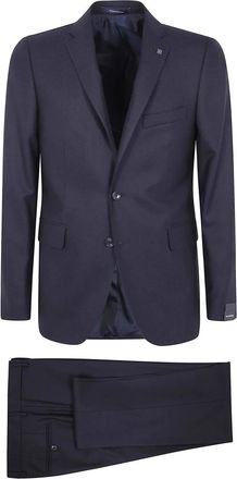 Tagliatore Heren, Pakken, Blauw, Maat: XL