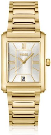 BOSS Principle gold-tone watch with silver-white dial