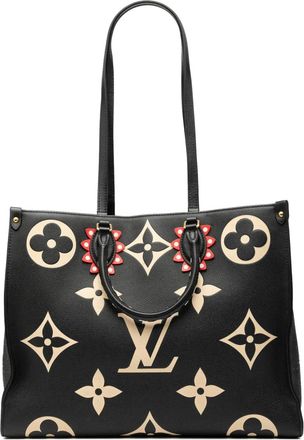 Louis Vuitton Borsa a tracolla Crafty Onthego GM in pelle Empreinte con monogramma Giant 2020 - Nero