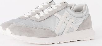 FitFlop Womens FitFlop Womens Retro-Q FF Metallic-Fabric/Suede Trainers - Silver/Urban White E11 - Grey - Size: 5