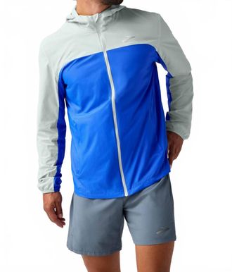 Brooks Canopy Packable Jacket In Neo/smoke
