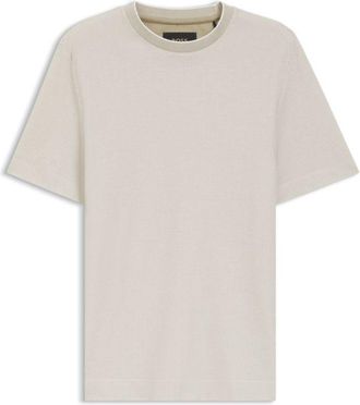 BOSS Cotton-silk T-shirt with rich structure