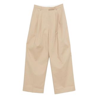 Mark Kenly Domino Tan Pleated Trousers