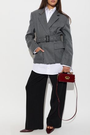 Lanvin Wool Trousers With Straight-leg Cut, Womens, Black