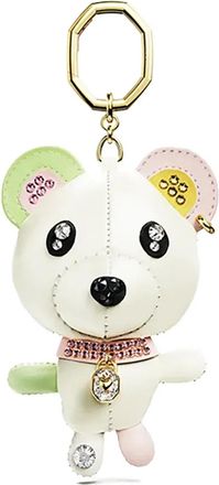 Swarovski Portachiavi Teddy con cristalli - Bianco