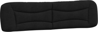 vidaXL Cabecero de cama acolchado tela negro 200 cm Vidaxl