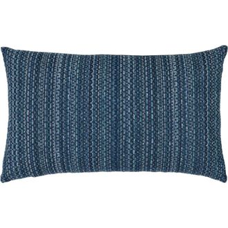 Elaine Smith Kaleidoscope Chenille Micro Check Indoor & Outdoor Woven Accent Pillow in Midnight at Nordstrom, Size 12X20