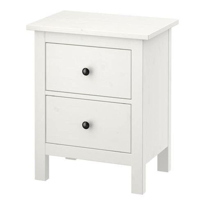 IKEA Ikea HEMNES Kommode mit 2 Schubladen; in weiß gebeizt; aus Massivholz; (54x66cm) ab 119,95 €