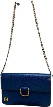 Givenchy Pre-owned Shoulder Bag - Dames - Vintage Schoudertas - Blauw - ONE Size - Leer - Vintage
