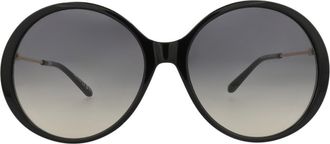 Chloé 58mm Round Sunglasses in Black Gold Grey at Nordstrom Rack