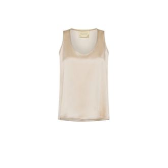 Momoni Dames, Tops, Beige, Maat: XS Satijn