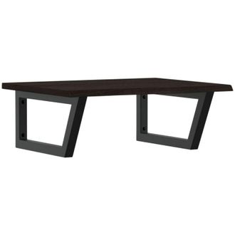vidaXL Basin Shelf Wall Mounted Steel and Solid Wood Oak Vidaxl