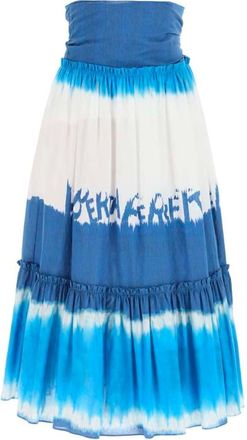 Alberta Ferretti Tie Dye Midi Skirt