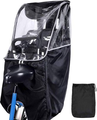 OEM Funda Impermeable Para Sill&iacute;n De Bicicleta, Estilo Capa, Resistente Al Viento, Plegable, Port&aacute;til Y Transparente