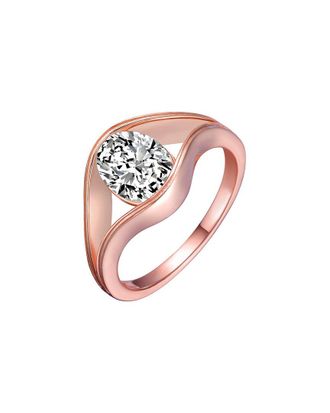 Genevive Silver Engagement Ring