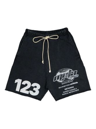 RRR123 Radical Alma drawstring-fastening track shorts - Black