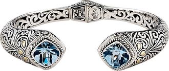 Samuel B. 18K Gold & Sterling Silver Bangle in Blue at Nordstrom Rack
