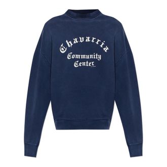 Willy Chavarria Sweatshirts, male, Blue, Size: M Hooligan Crewneck