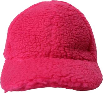 Dolce & Gabbana Pink Fleece Plush Baseball Hat Mens Men