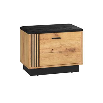 Petits Meubles Banco zapatero 1 puerta estratificado marr&oacute;n