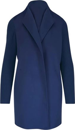 Kinross Cashmere Cappotto a coste - Blu