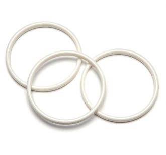 Pono Womens Resin Bangle - Set Of Three In Silver