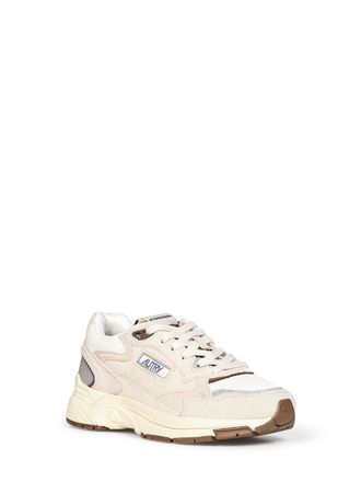 Autry Womens Sneakers Hyperway Beige Calf Suede Trainers