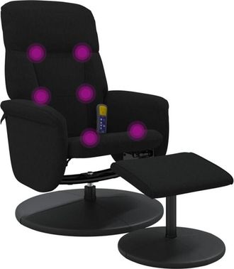 vidaXL Vidaxl - Sillón reclinable de masaje con reposapiés terciopelo negro
