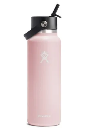 Hydro Flask 40-Ounce Wide Mouth Flex Straw Cap Bottle in Trillium at Nordstrom Rack, Size 40 Oz