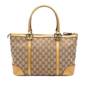 Gucci Pre-owned Handbags, female, Beige, Size: ONE SIZE Pre-owned Canvas Tote
