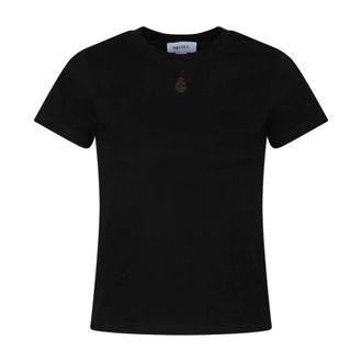 Alexander McQueen T-Shirts, female, Black, XS, Cut & Sew T-Shirt