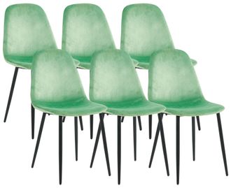 ebuy24 Vcm 6 Sillas De Comedor Silla De Cocina Tapizada Escandinava Dimensiones Aprox. Al. 83 X An. 54 X T. 59 Cm Respaldo C&oacute;modo Silla De Comedor - Fiolo (m