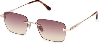Tom Ford FT1354 JAKE-02 28Z Mens Sunglasses Gold Size 54