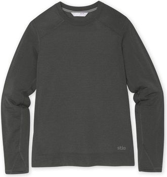 Stio | Womens Trax Power Grid Crew Top, Size Extra Small in Raven