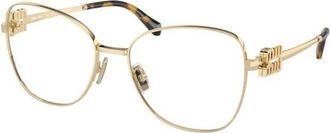 Miu Miu Glasses, female, Yellow, 56 MM, MU 50Xv Aviator Frame