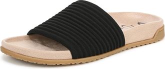Vionic Womens Evie Knit Slide Sandal - Black