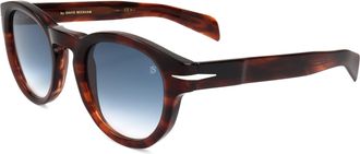 David Beckham Mens 48mm Brown Striped Havana Sunglasses DB7041-S-Z15-48