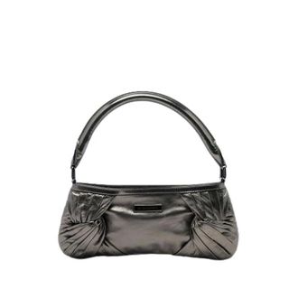 Burberry Pre-owned Shoulder Bag - Dames - Pre-owned - Grijs - Maat: ONE Size Leer