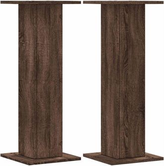 vidaXL Vidaxl - Supporti per Piante 2 pz Rovere Marrone 30x30x80 cm Truciolato