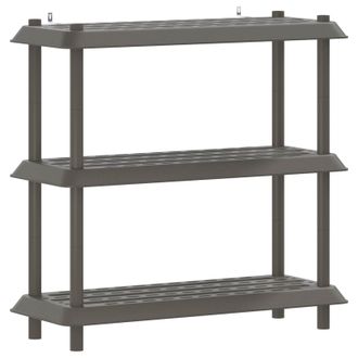 vidaXL Estanter&iacute;a 3 Niveles 100 X 40 X 96 Cm Pp Gris Claro Vidaxl