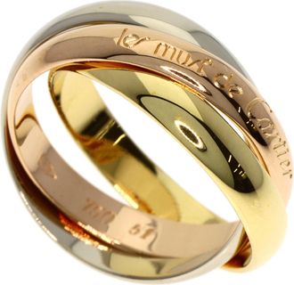 Cartier Pink Gold White Gold Yellow Gold Yellow Gold (18K) Pink Gold (18K) White Gold (18K) Band Ring (Pre-Owned)