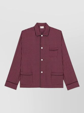 Saint Laurent geometric shirt jacket notched collar pockets